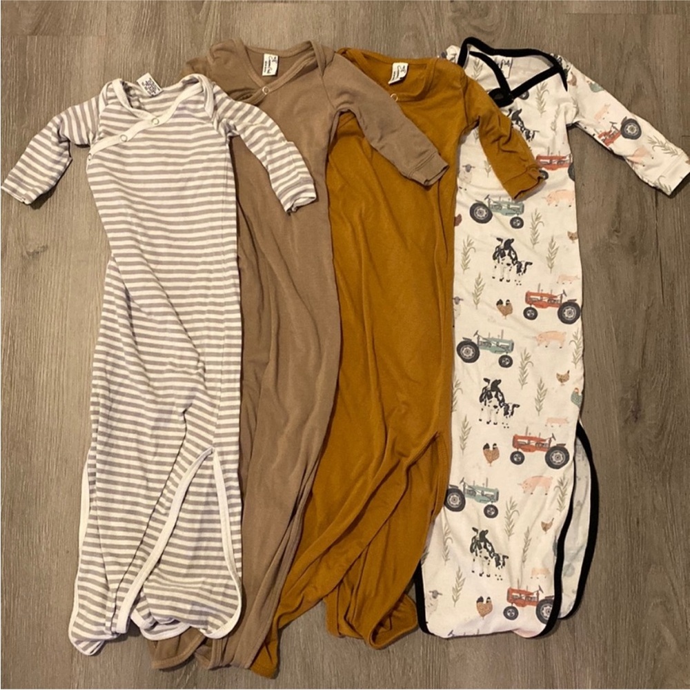 Copper Pearl Baby Sleep Gowns in Neutral Tones